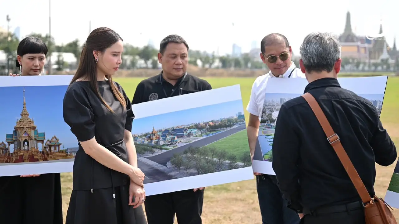 ‘ซาบีดา’ ตรวจเยี่ยมพื้นที่จัดสร้างพระเมรุมาศพระราชพิธีถวายพระเพลิงพระบรมศพ ‘สมเด็จพระพันปีหลวง’