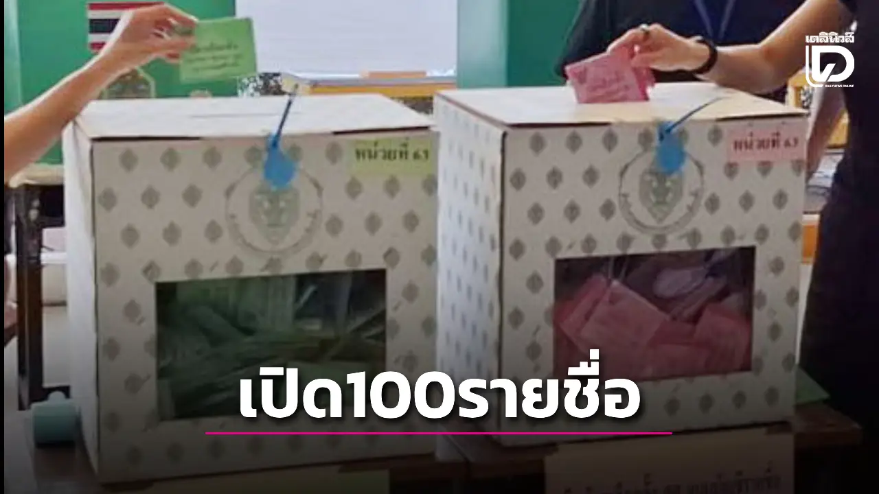 เปิด 100 รายชื่อ ว่าที่ 'สส.ปาร์ตี้ลิสต์' ของแต่ละพรรค