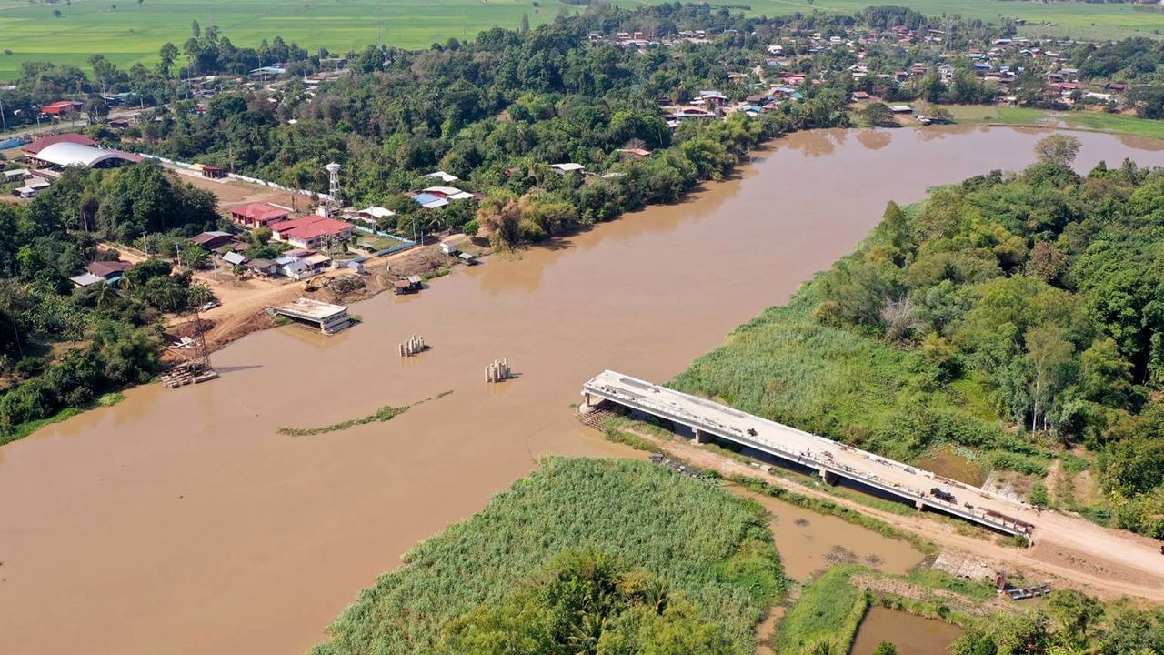 อัปเดตสร้างสะพานข้ามแม่น้ำน่าน จ.พิษณุโลก งบ 66 ล้าน คาดเปิดใช้ได้กลางปี 69
