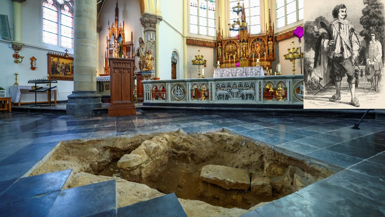 พบโครงกระดูกปริศนาในโบสถ์ดัตช์ คาดอาจเป็น 'ดาร์ตาญัง' ทหารเสือฝรั่งเศสในตำนาน