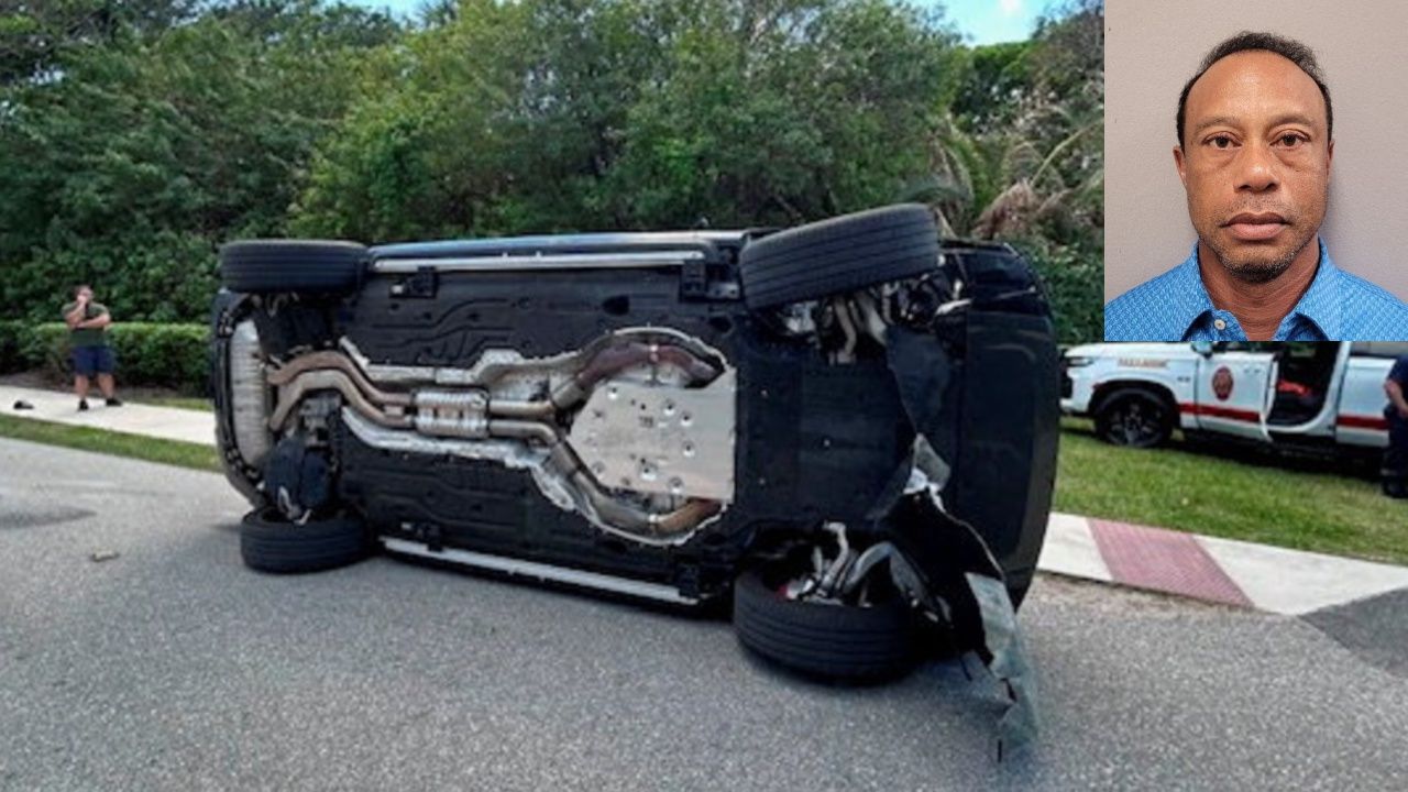 'ไทเกอร์ วูดส์' ถูกจับข้อหาเมาแล้วขับ หลังควบแลนด์โรเวอร์พลิกตะแคงที่ฟลอริดา