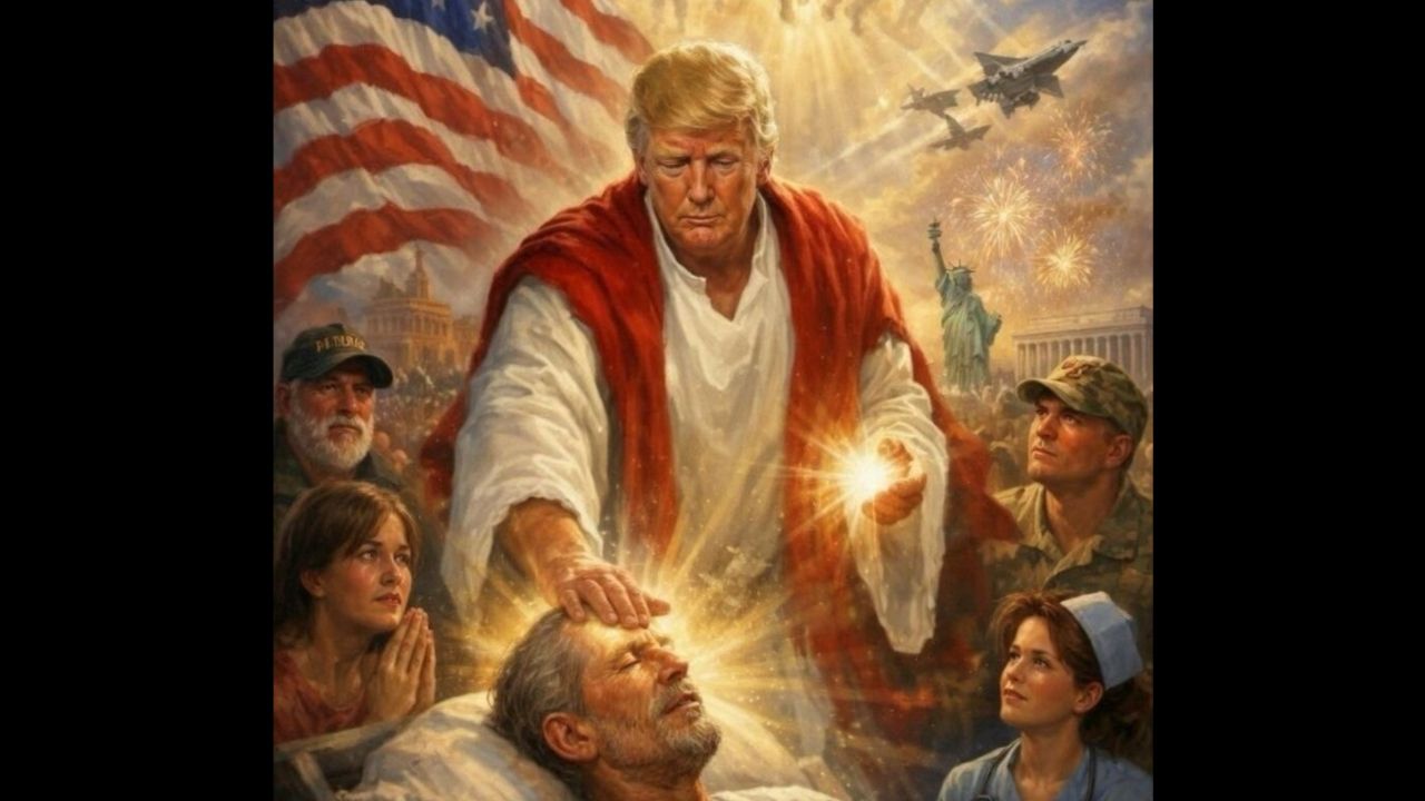 ทรัมป์อ้าง นึกว่าเป็นภาพใน 'ชุดหมอ' งงคนเห็นเป็นพระเยซูได้ไง?