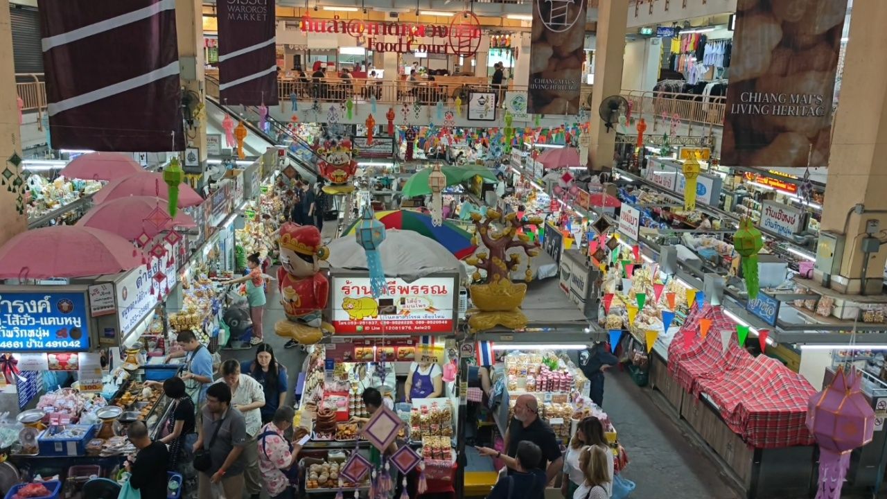 'ตลาดวโรรส' จ.เชียงใหม่ หลังสงกรานต์เงียบเหงา นทท. แวะซื้อของฝากน้อยกว่าทุกปี