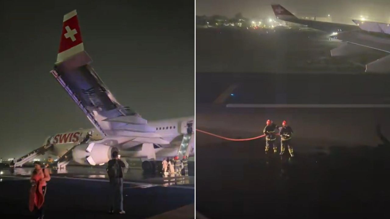 เครื่องบิน 'สวิสแอร์' ไฟลุกท่วมเครื่องยนต์ขณะเทกออฟที่นิวเดลี ผู้โดยสารเจ็บ 6 ราย
