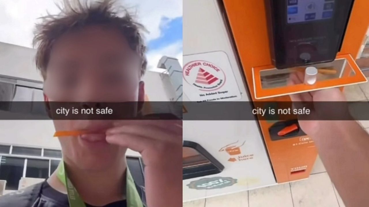 วัยรุ่นฝรั่งเศสส่อคุกสิงคโปร์ หลังอุตริ 'เลียหลอด' ตู้ขายน้ำส้มแล้วเก็บที่เดิม