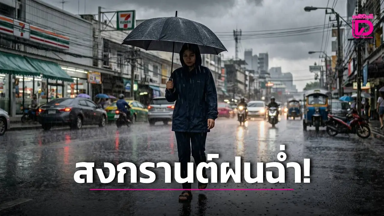 สงกรานต์ฝนฉํ่า! 'เหนือ-ใต้-ตะวันออก' มีฝนฟ้าคะนองกับลมกระโชกแรง
