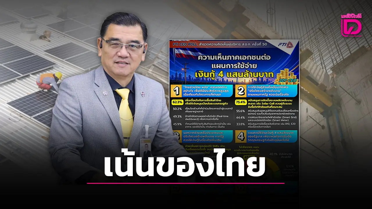 เอกชนมองเงินพ.ร.ก.กู้ 4 แสนล้านไม่พอ ต้องกระตุ้นเพิ่ม แนะใช้เงินกู้หนุนซื้อสินค้าไทย