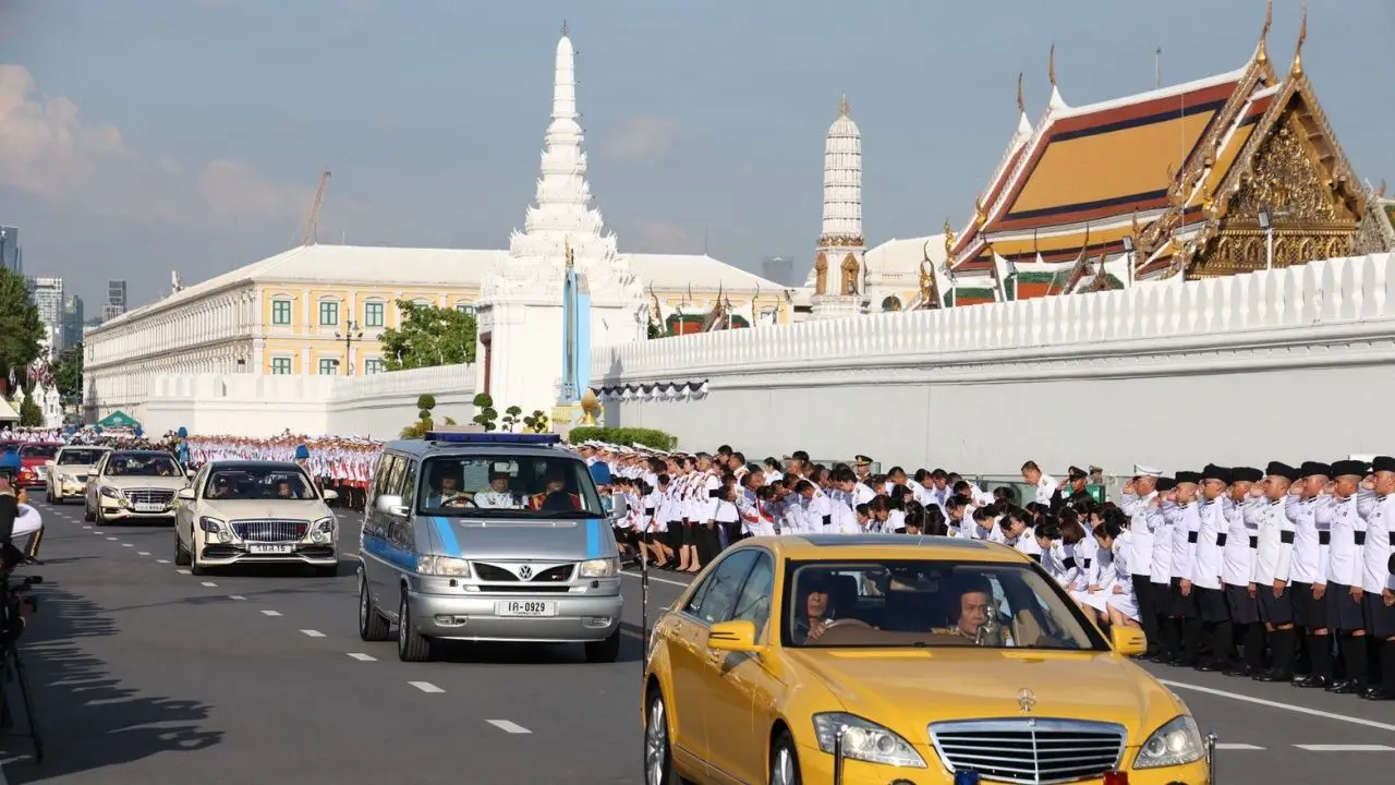 ประมวลภาพ พิธีเคลื่อนพระศพ 'เจ้าฟ้าพัชรกิติยาภาฯ' สู่พระที่นั่งพิมานรัตยา