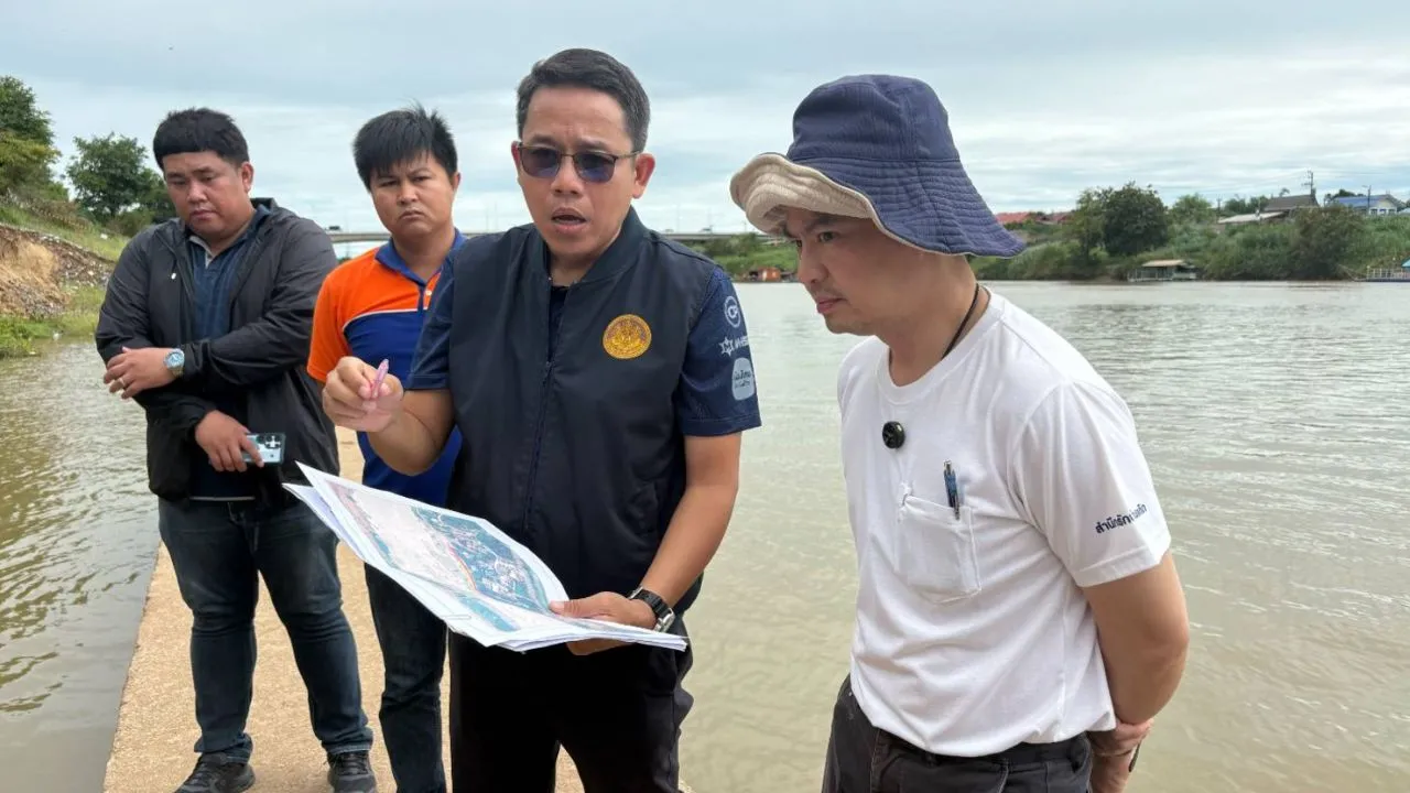 'ภราดร' สั่งด่วนซ่อมแซมเขื่อนเรียงหินอ่างทอง รับมือน้ำหลาก หลังทรุดกว่า 70 เมตร