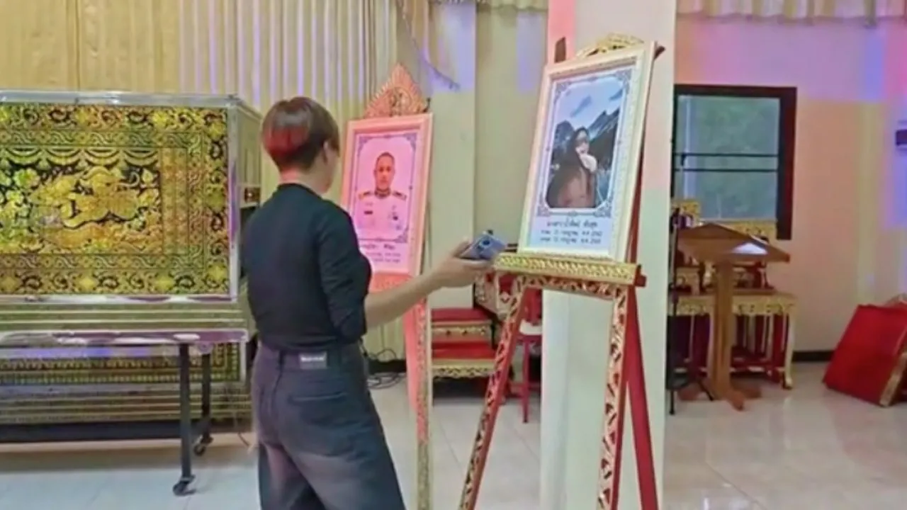 พ่อแม่ใจสลาย รับร่าง 'ไอซ์-บิลลี่' ลูกสาวลูกเขย เหยื่อไฟไหม้โรงเบียร์ กลับนครนายก