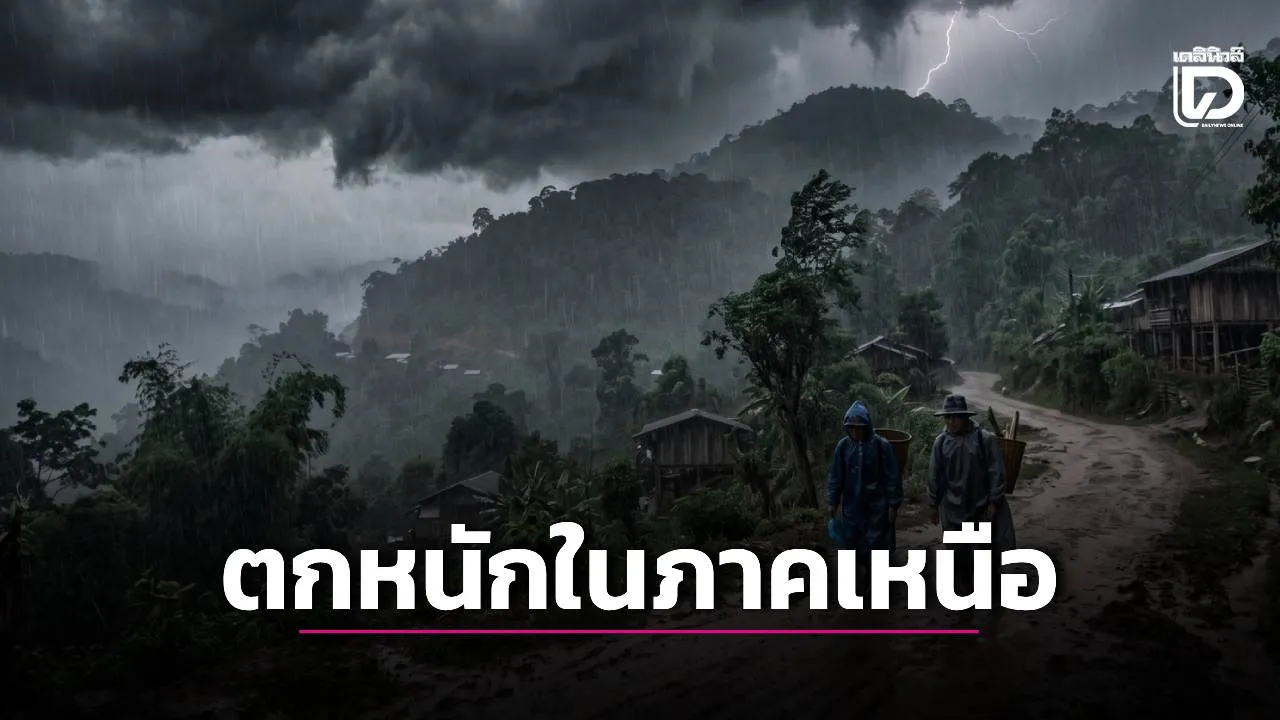 ‘ประเทศไทย’ ยังคงมีฝนฟ้าคะนอง ตกหนักในบางพื้นที่บริเวณภาคเหนือ