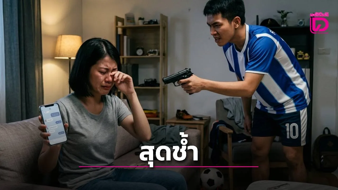 แชตพ่นพิษ! สาวแฉแฟนนักบอลแอบคบผู้ชาย พีคพบมีแชตหวานกับ ‘ครูชาย’ เค้นถามเจอชักปืนจ่อ ลั่นเข็ดแล้ว!