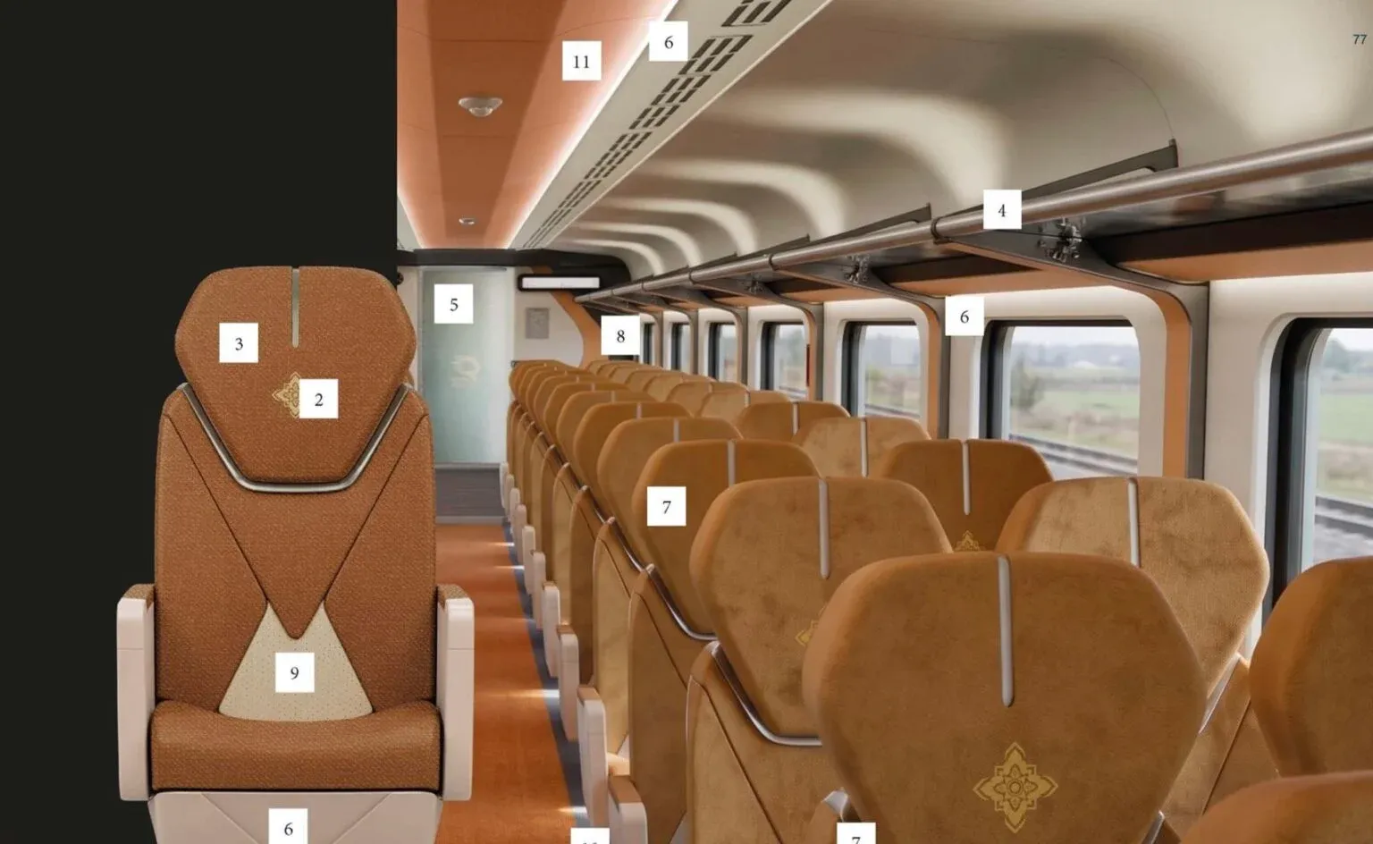 ยลโฉม 'รถไฟไฮสปีดไทย-จีน' ชูแนวคิด 'Siam Ember' สะท้อนเอกลักษณ์ความเป็นไทย ใช้ 'สีชาไทย'