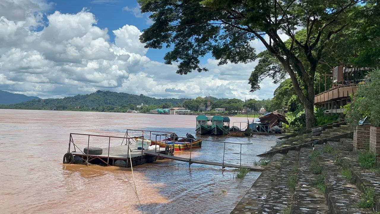 'แม่น้ำโขง' เชียงราย ระดับน้ำทรงตัว-เริ่มมีแนวโน้มลดลง แต่ยังต้องเฝ้าระวัง