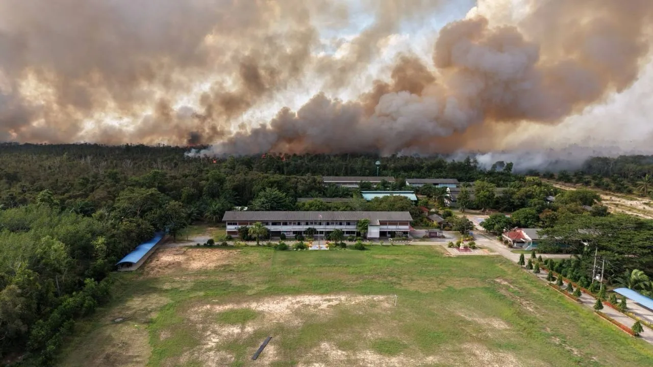 ไฟป่าพรุควนเคร็งคลี่คลาย เจ้าหน้าที่เร่งคุมแนวดำไม่ให้ปะทุซ้ำ ปิด 2 โรงเรียนอีกวัน