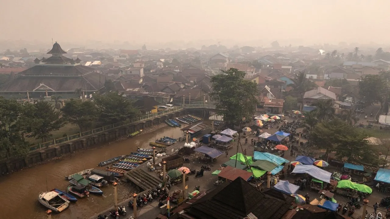 ไฟป่าทำพิษ สภาพอากาศเกาะบอเนียว พุ่งสู่ระดับ 'เป็นอันตราย'