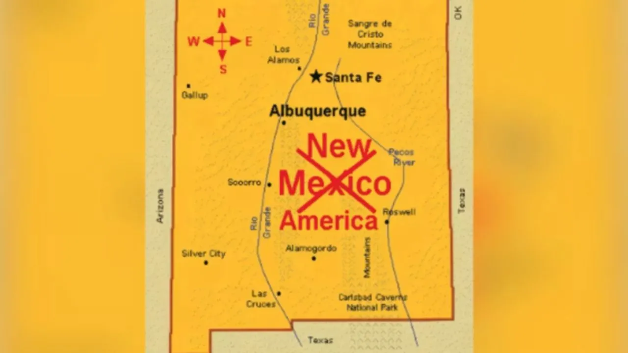 ฮือฮาอีก ทรัมป์โพสต์แผนที่ เปลี่ยนชื่อ 'New Mexico' เป็น 'New America' หลังเปลี่ยนชื่อทะเลสาบ-อ่าว