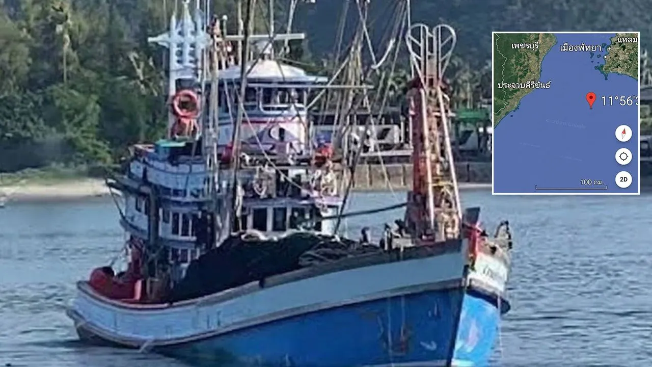 คลื่นลมแรง ซัดเรือประมงจมทะเล ช่องแสมสาร ช่วย 13 ชีวิตรอด ยังสูญหายอีก 7