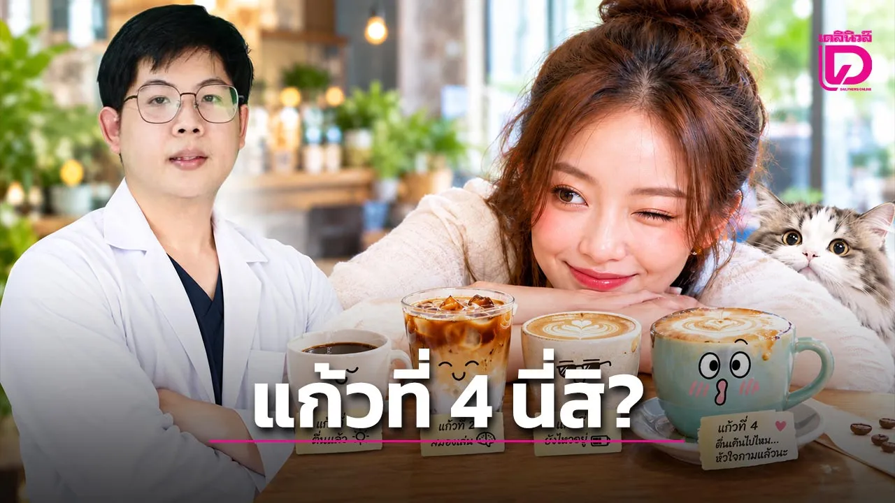 กาแฟแก้วแรกไม่เท่าไหร่…แต่แก้วที่ 4 นี่สิ แพทย์ มช. ว่าไง?