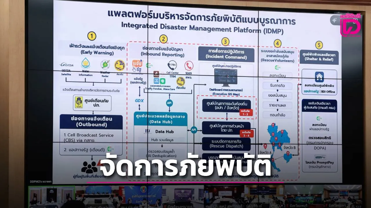 'ดีอี'พัฒนาแพลตฟอร์ม 'IDMP' บูรณาการบริหารจัดการภัยพิบัติ